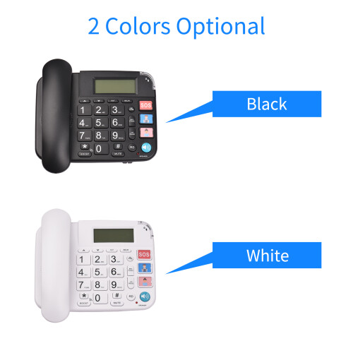 Big Button Corded Phone Hands-Free Redial Flash Speed Dial Ring Volume 1