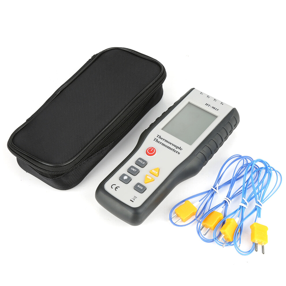 HT-9815 4-Channel K Type Digital Thermocouple Sensor Thermometer