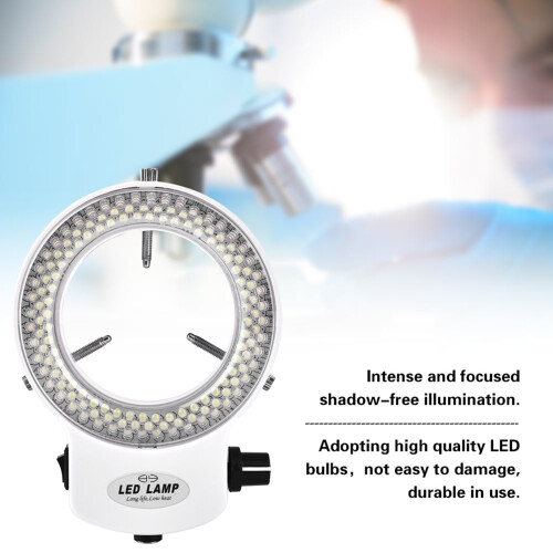 Mikroskopkamera mit 144 LED-Ringlampe, helligkeitsregl. 1