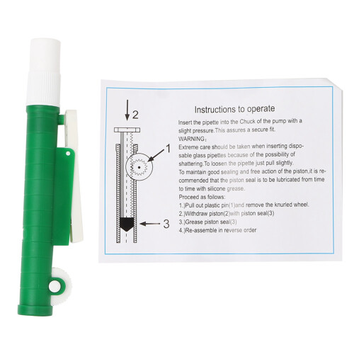Pipette Pump Filler 10ml Green