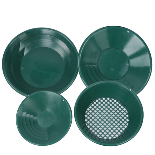 4pcs Green Mining Gravity Trap Gold Washing Pan Kit 1