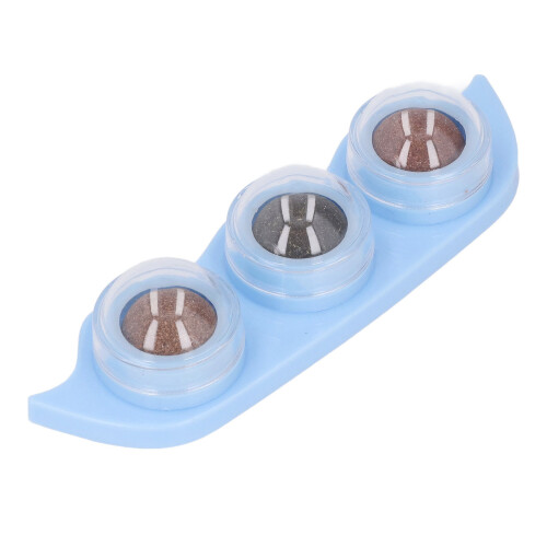 (Blue) Catnip Balls Interactive Pea Shape Kitten Toy Pink 2