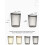 Transparent Trash Can Without Lid Cylindrical Plastic Rubbish Bin Large Capacity Office Container Green 3
