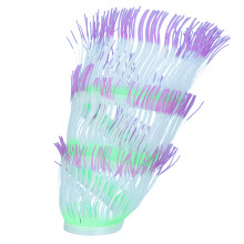 (Purple) Artificial Anemone Coral Silicone Aquarium Decoration Blue