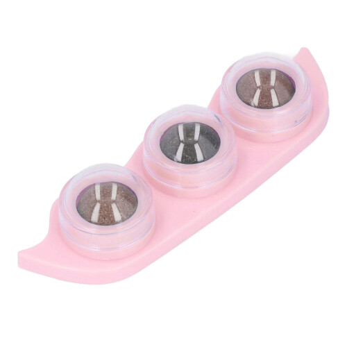 (Pink) Catnip Balls Interactive Pea Shape Kitten Toy Pink 2
