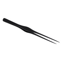(Straight Tweezers) Stainless Steel Aquarium Tweezers Long Handle Matte Black