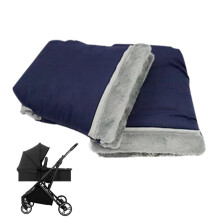 Stroller Hand Muff Thick Waterproof Warm Hand Cover For Kids And Adults Blue
