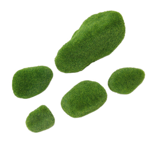 5 Size Artificial Moss Rocks Decorative Resin Green Moss Balls 1