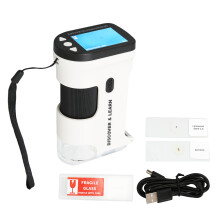 Pocket Microscope 800X 2in LCD 2000mAh Battery for Plant Stone Coin