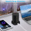 Tower Power Strip 12 Outlets USB*3 Type-C*1 5.1ft 2000W Black 1