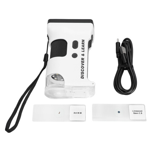 Kids Handheld Microscope 2.7in 800x with LED Lights