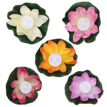 5 Pièces 13 Cm Lotus Led Fleurs De Lys