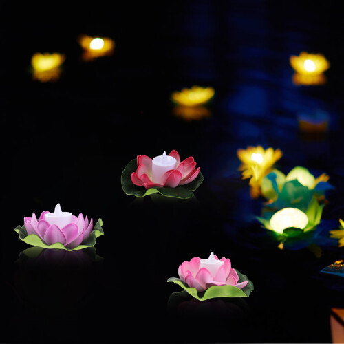5 Pièces 13 Cm Lotus Led Fleurs De Lys 2