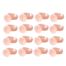 100Pcs Pink Disposable Silicone Pigment Rings Holder