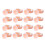 100Pcs Pink Disposable Silicone Pigment Rings Holder 1