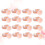 100Pcs Pink Disposable Silicone Pigment Rings Holder 10