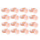 100Pcs Pink Disposable Silicone Pigment Rings Holder 6