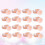 100Pcs Pink Disposable Silicone Pigment Rings Holder 8