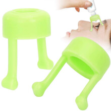 Eyedrop Guide 2-Pack Portable Eye Drop Bottle Stand, Eye Dropper Tool Holder Bracket, Green