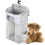 Hanging Diaper Caddy - Large Capacity Organizer With Pockets, For Changing Tables, Grey White Stripes 1