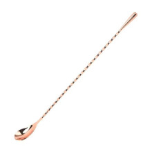 Cocktail Spoon Stainless Steel Long-Handle Bar Spoon 30cm Rose Red for Kitchen and Bar Mixing Dessert Tea Coffee Spoon