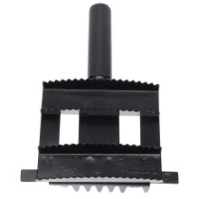 1Pc Iron Cattle Hairbrush Ergonomic Non-Slip Grooming Tool Black