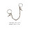 1 Punk- Kettenring Hand-Schmuck Deko Mode Ring (Silber) 2
