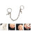 1 Punk- Kettenring Hand-Schmuck Deko Mode Ring (Silber) 10