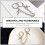 1 Punk- Kettenring Hand-Schmuck Deko Mode Ring (Silber) 7