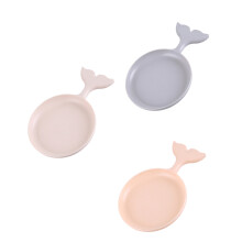 3 Stk. Fischförmige Servierplatte Desserttablett Grau Rosa Beige
