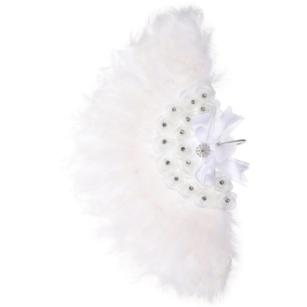 plume folding fans wedding handheld dancing fan chinese style-image-OPC-PMCMM5N-NEW