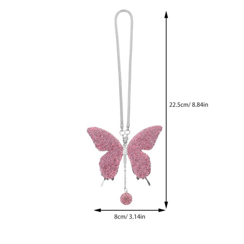 2 unids acessórios carro com pingente cristal rosa para 2