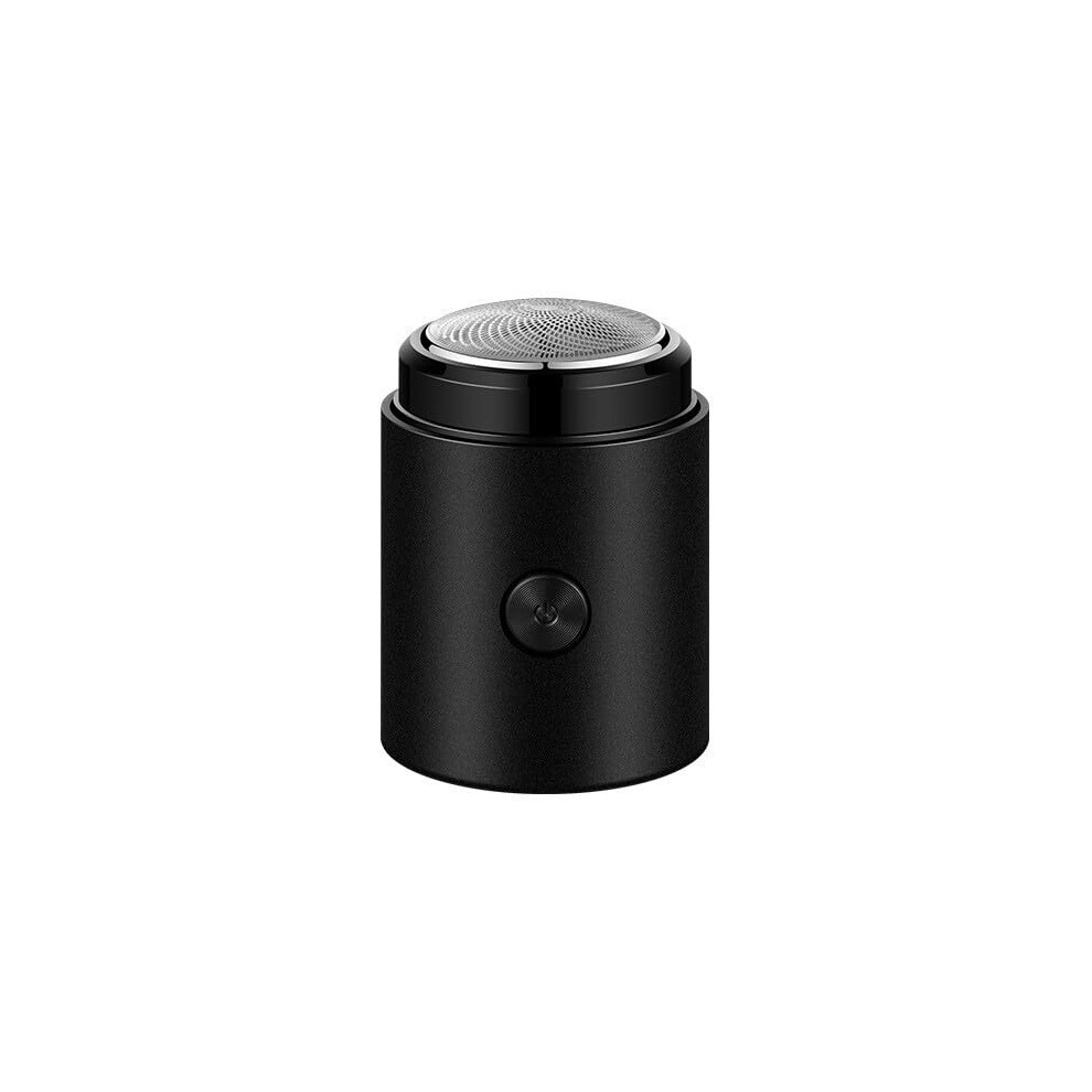 Black Portable Electric Shaver For Men One-Button Operation Cordless Rechargeable Travel Razor Compact