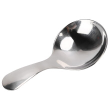 Stainless Steel Scoop Short Handle Ice Cream Spoon Multifunctional Kitchen Utensil Coffee Sugar Tea Salt Silver 9x4.5cm