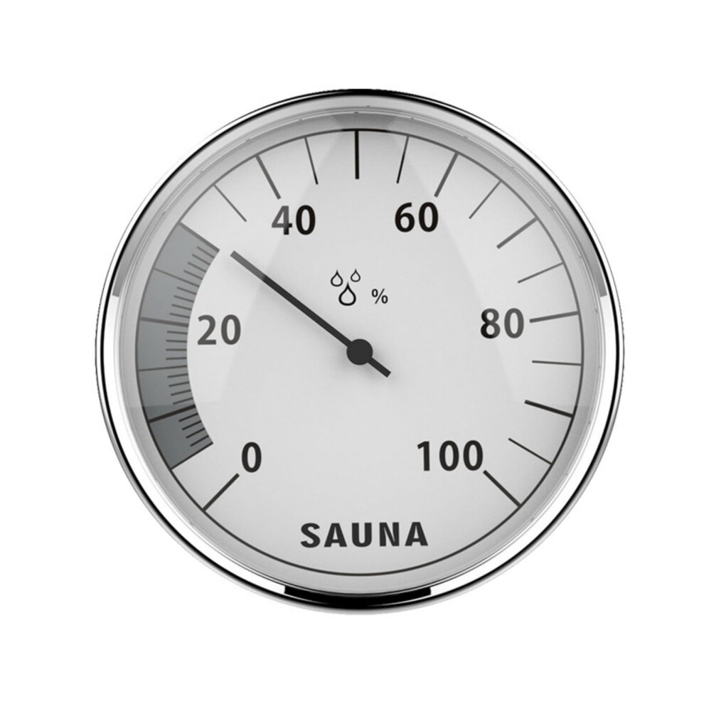 Sauna Room Thermometer Hygrometer Heavy Duty Metal Frame Wall Mount Glass Dial Temperature Humidity Gauge