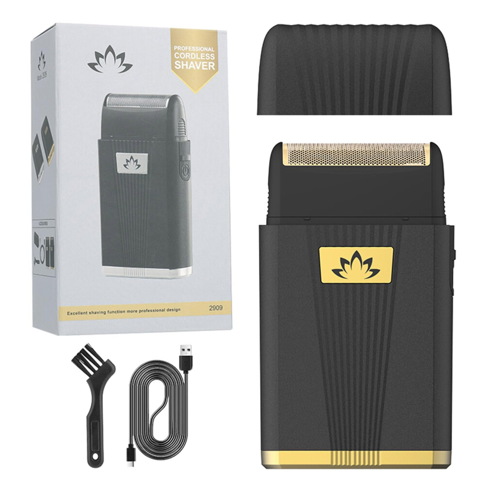 Gold Reciprocating Shaver For Men Cordless Electric Shaver Travel Finish Beard Trimmer