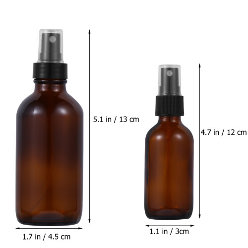 4 Unidades Botella Spray Vidrio Para Perfume Y Cuidado 1