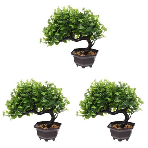 3 Pezzi Bonsai Artificiale Piccolo Da Per Mobile Tv Decorazione 1