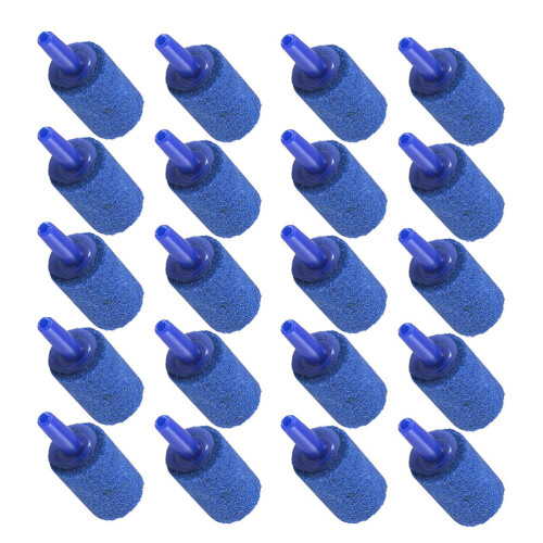 80 Pcs Air Stone Mineral Bubble Diffuser For Aquarium Fish Tank Blue
