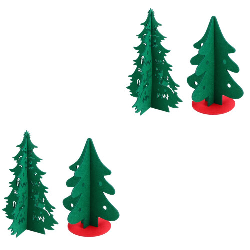 4 Pezzi Decorazione In Simulazione Traforata 2