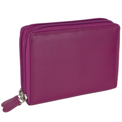 (China Rose) Golunski Leather Zip-Around Medium Purse/Wallet 1
