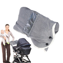 Stroller Mittens For Cold Weather Tear-Resistant Stroller Hand Warmers Gray Winter Walks With Newborns