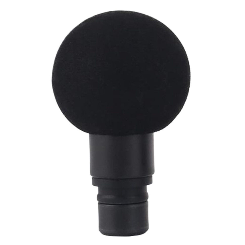 Massage Gun Heads Round Shaped Replacement Heads ABS PP Black Universal Fit For Muscle Relaxing Massage Gun Attachments