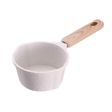 Oil Splashing Pot Stone-Coated Aluminum Small Milk Pan White For Oil Dripping