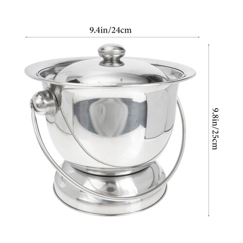Stainless Steel Urinal Pot With Handle For Kids And Elders 2