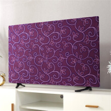 TV Dust Cover 42-Inch Universal Elastic TV Screen Protector Soft Breathable Dark Purple