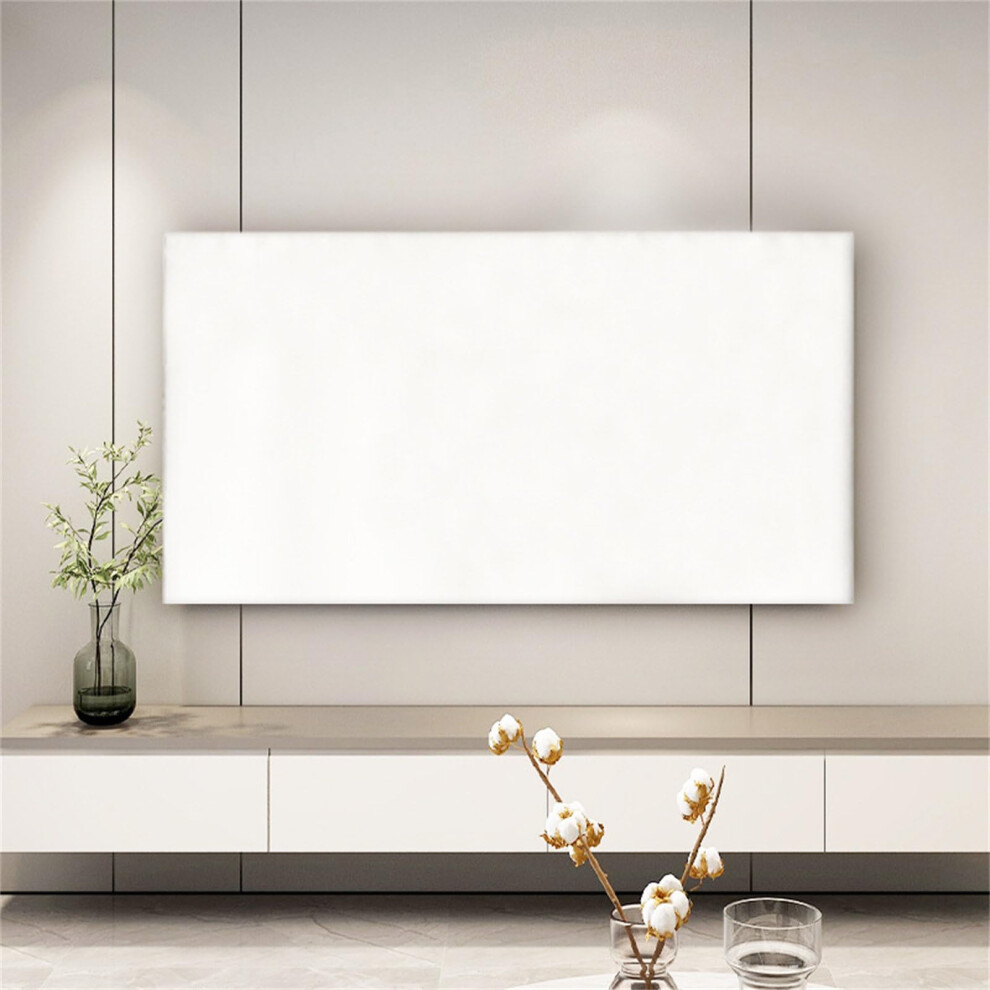 Solid Color Tv Dust Cover 32-39 Inch Elastic Universal Screen Cover For 32-85 Inch Televisions And Pc Displays White 9354506457150