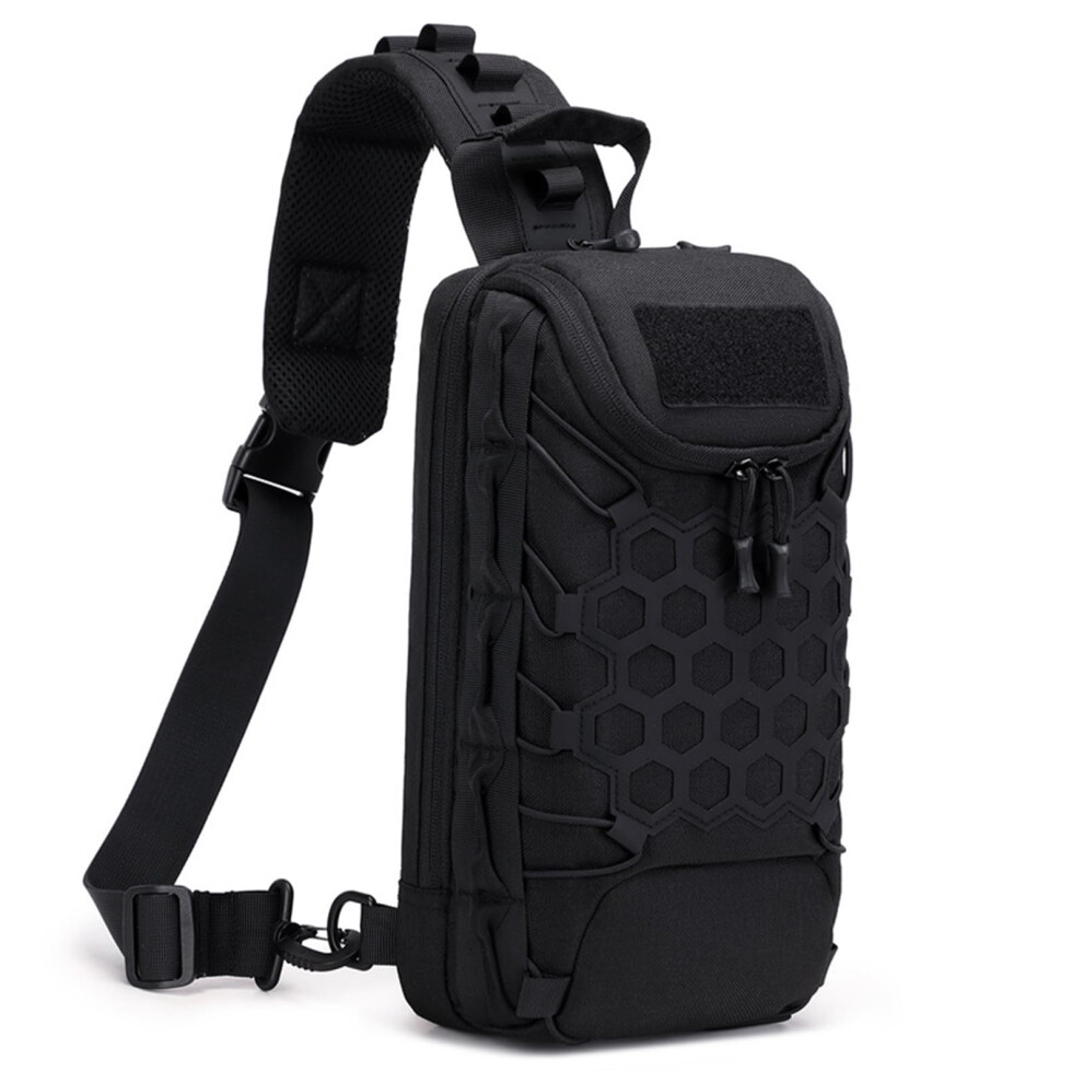 Sports Handbag Crossbody Shoulder Backpack Fishing Chest Bag For Fishing Camping Hiking Outdoor Sports Black-image-OPC-PMCMWRP-NEW