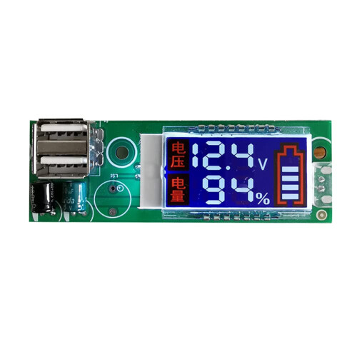 Meter Large LCD Display Electric Quantity Monitor USB Interface For 12.6V 3S Lithium Battery Testing