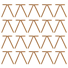 Set of 20 Handmade Velvets Bowknot for Festival-dark coffee